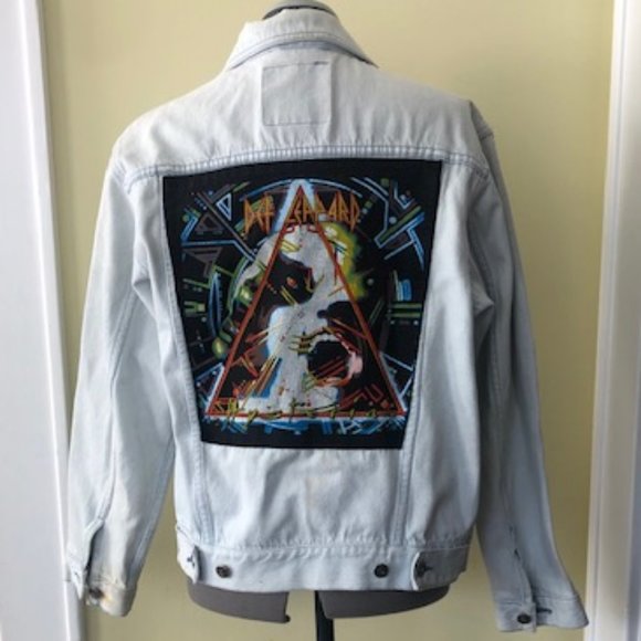 Unisex Vintage Def Leppard Jean Jacket - Picture 4 of 13
